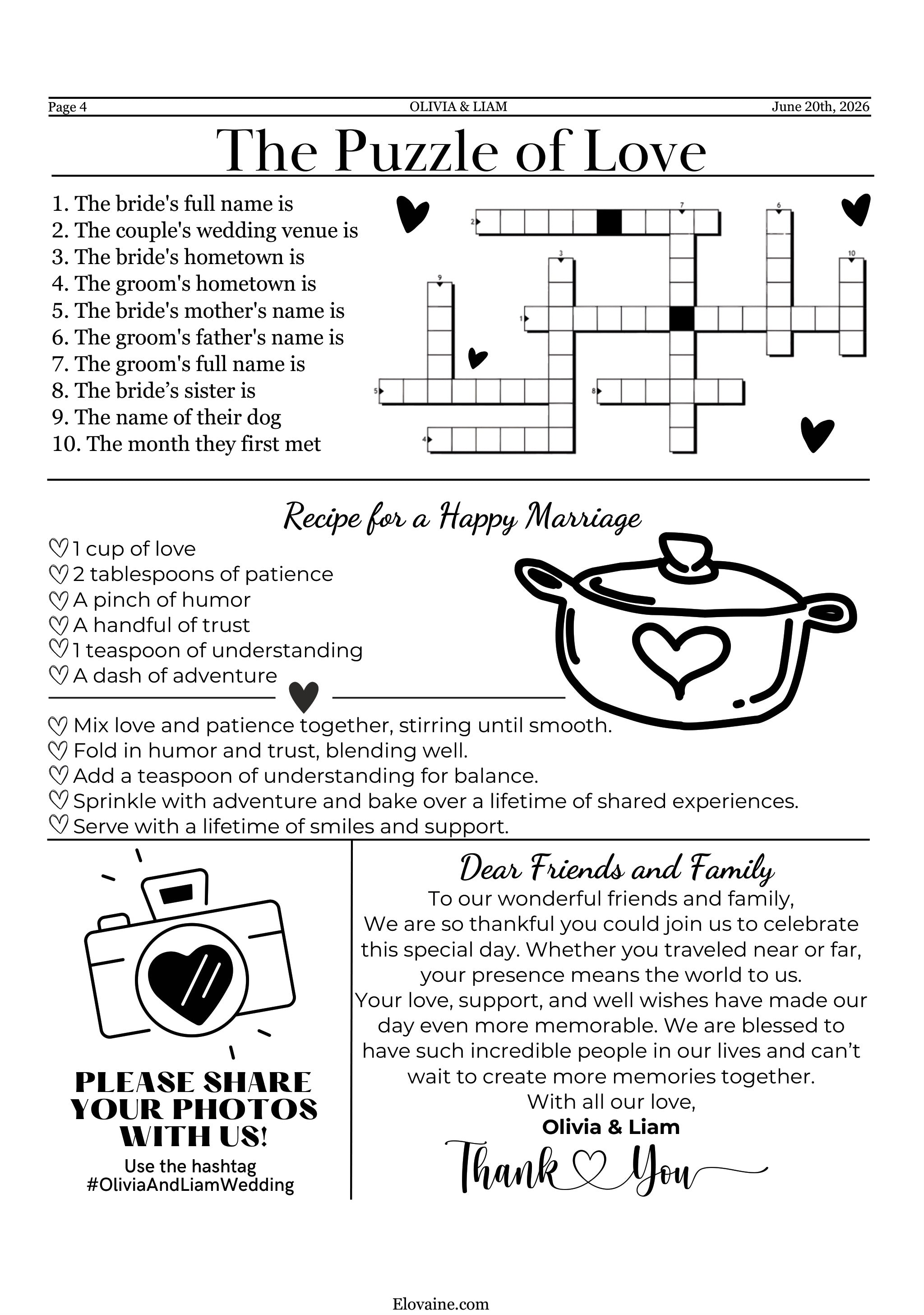 Wedding Newspaper - Page 4
